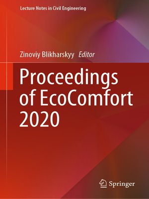 cover image of Proceedings of EcoComfort 2020